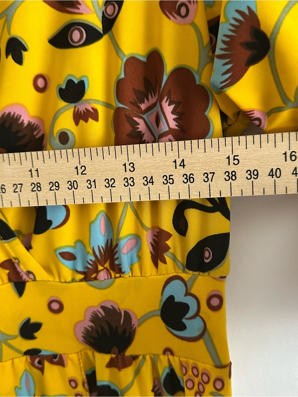 Lepagee Yellow Floral Wrap with high low Maxi length - Vivid Summer Print Sz L - Picture 5 of 8